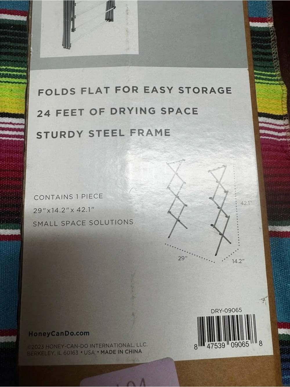 Brand new in the box collapsible drying rack nib never opened laundry home house